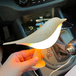Chic Wooden Bird Table Lamp