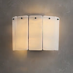 Fractured Alabaster Wall Sconce in Black and Brushed Copper