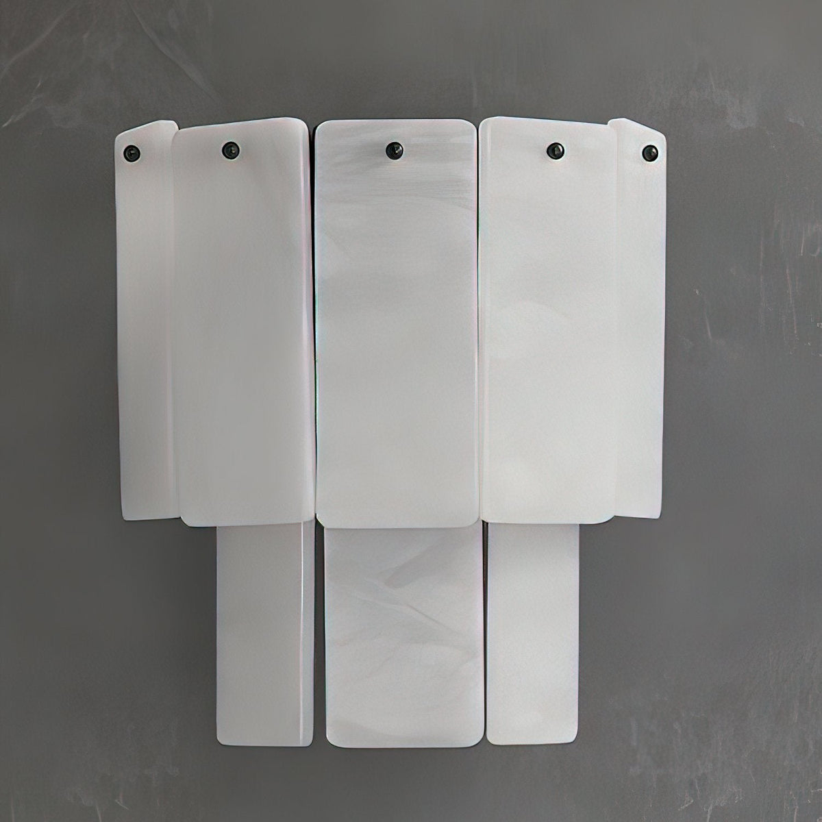 Fractured Alabaster Wall Sconce in Black and Brushed Copper