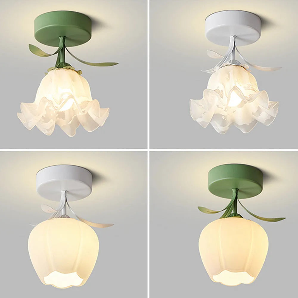 French Style Cream Colored Balcony Entrance Ceiling Light For The Hallway