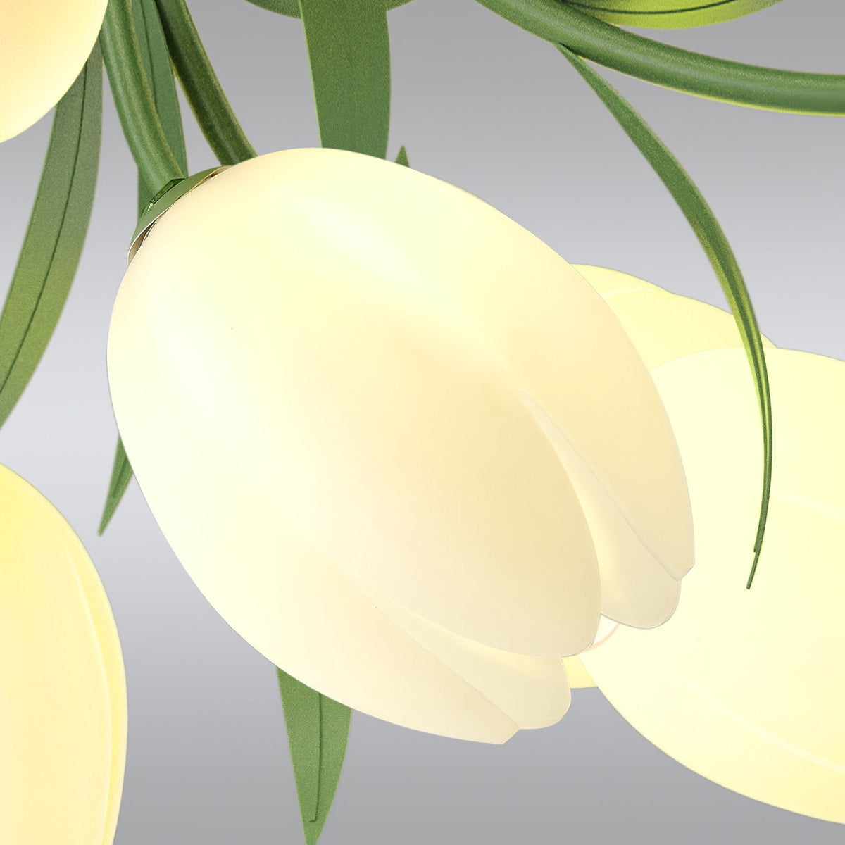 French Cream Orchid Ceiling Lamp
