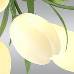 French Cream Orchid Ceiling Lamp