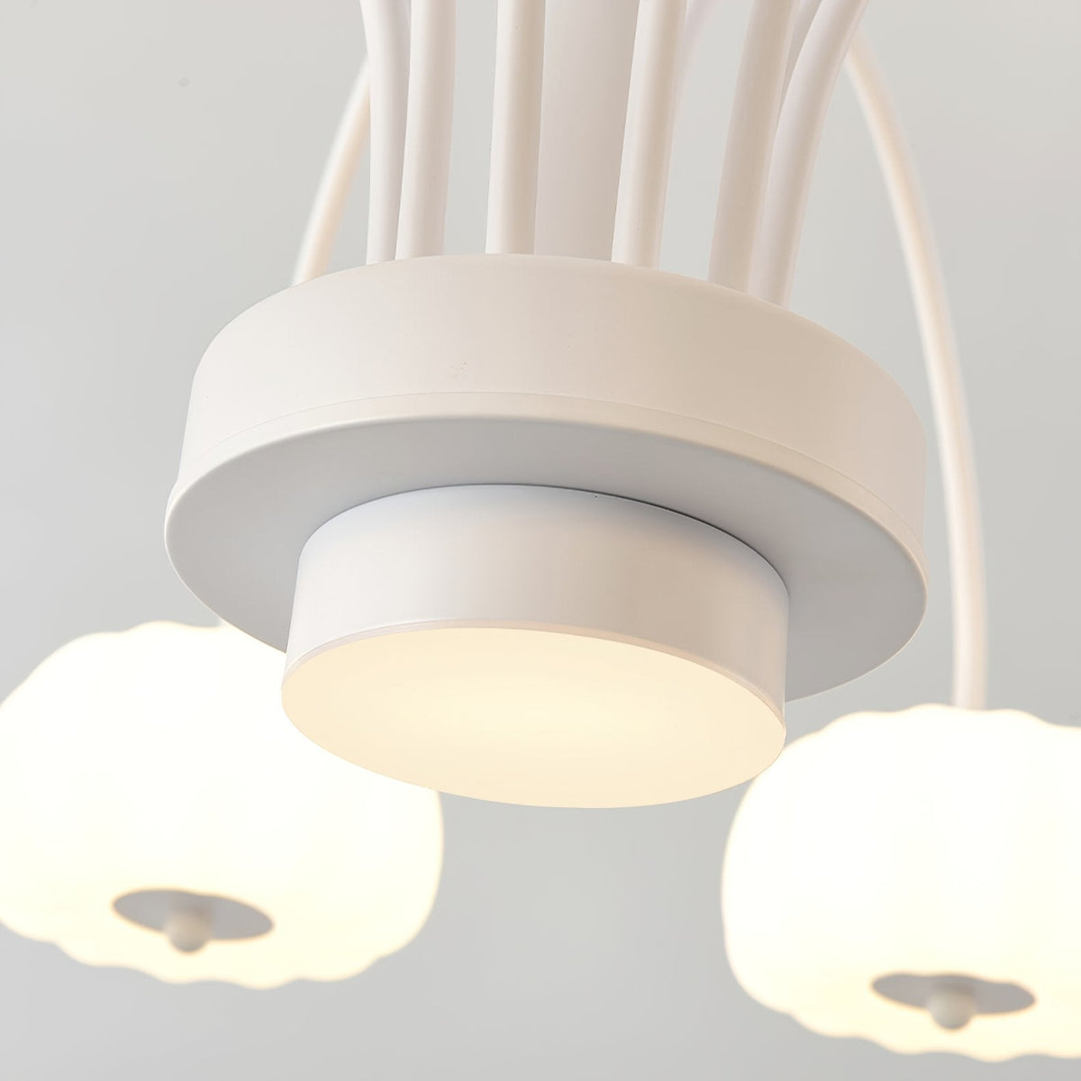 French Cream Pumpkin Chandelier