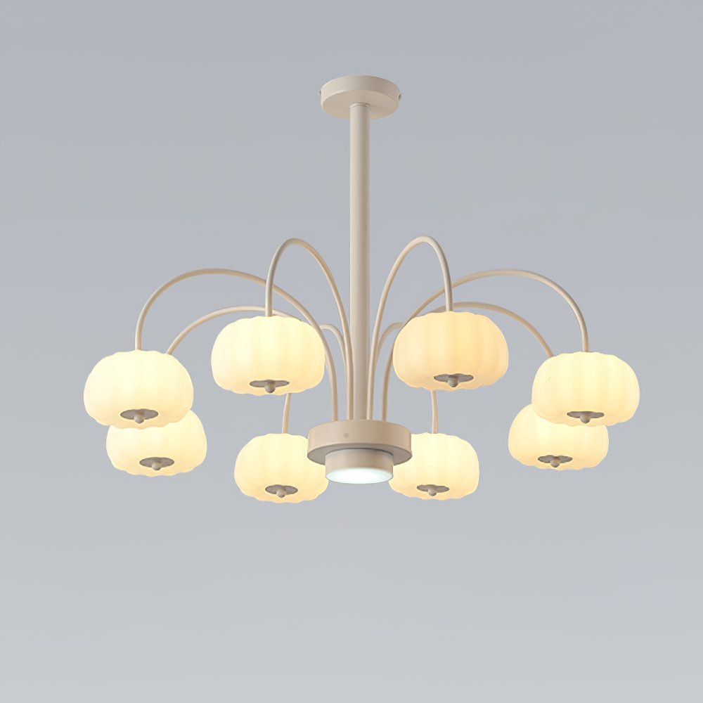French Cream Pumpkin Chandelier