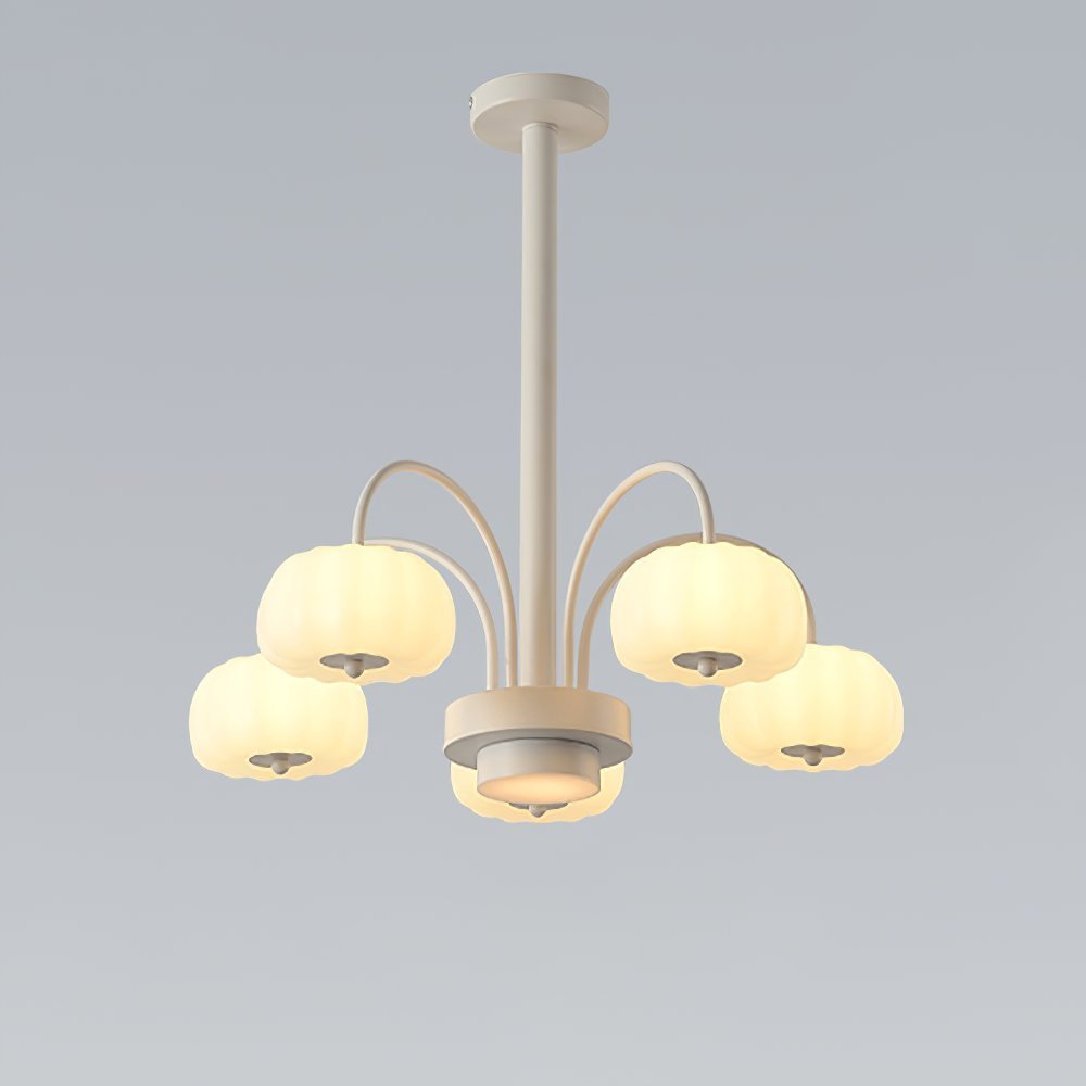 French Cream Pumpkin Chandelier