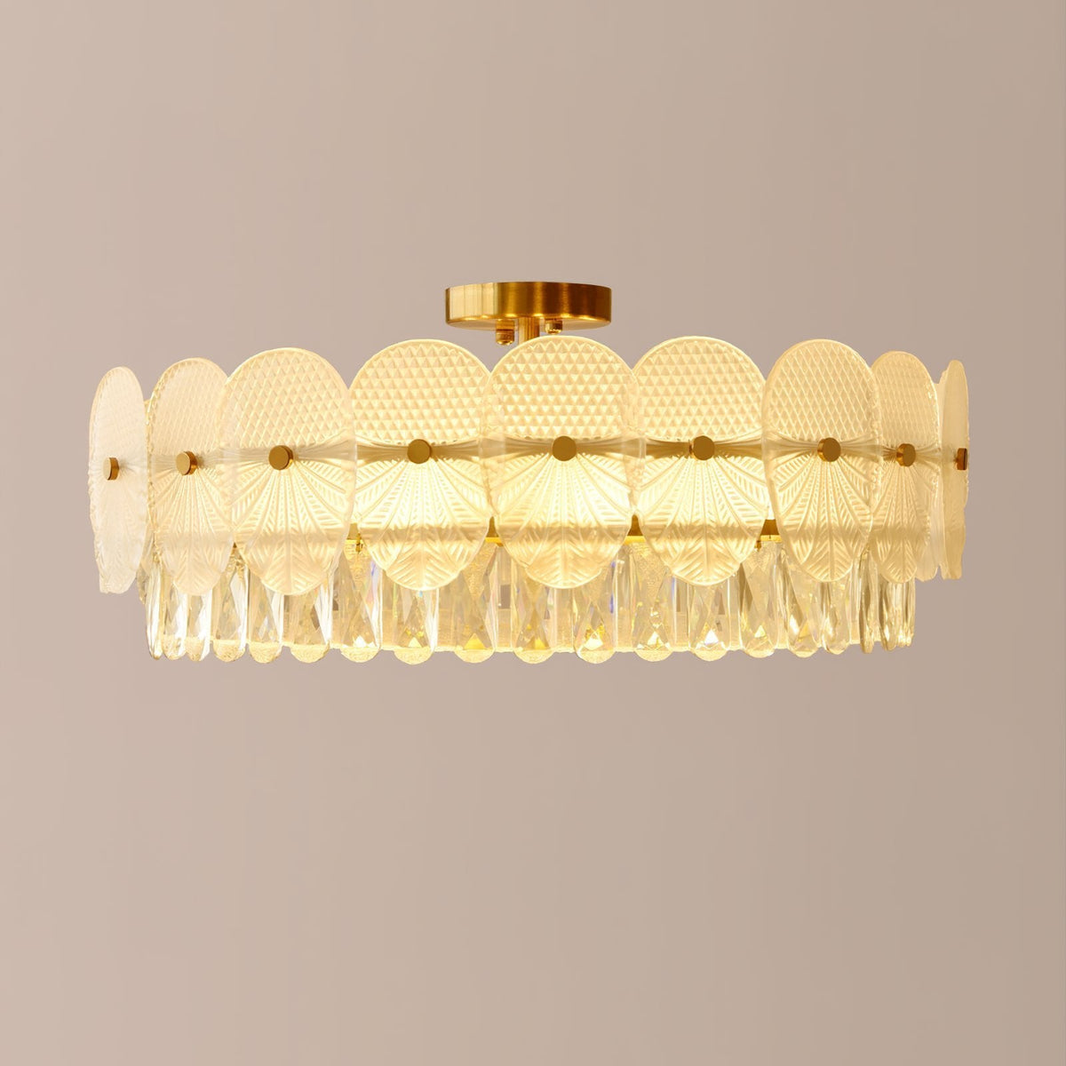 French Retro Crystal Ceiling Lamp