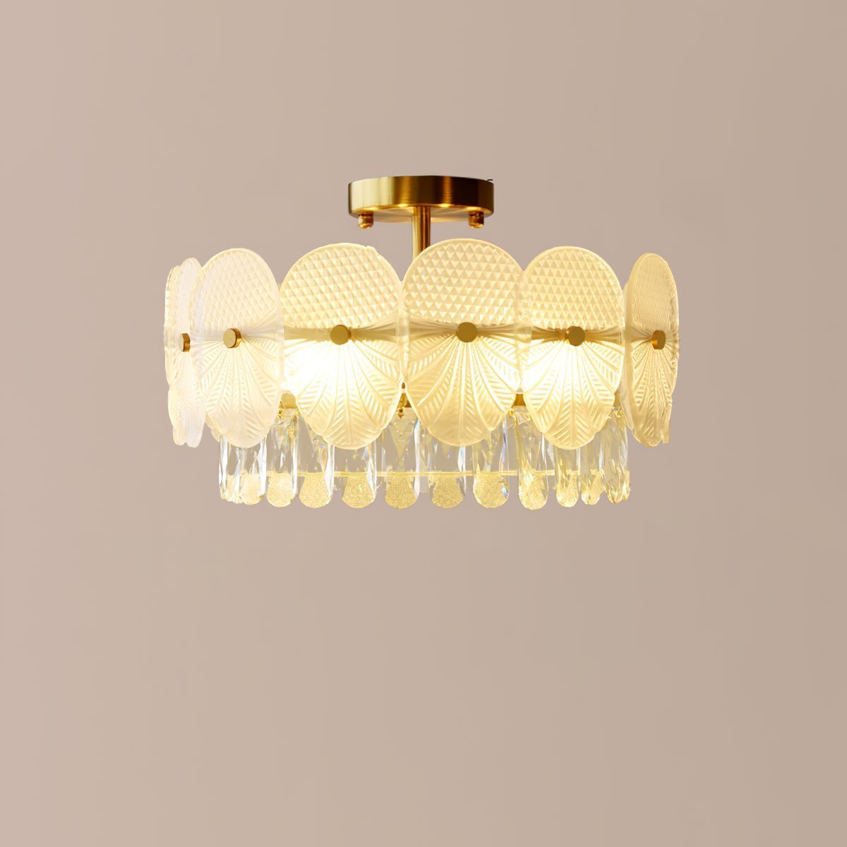 French Retro Crystal Ceiling Lamp