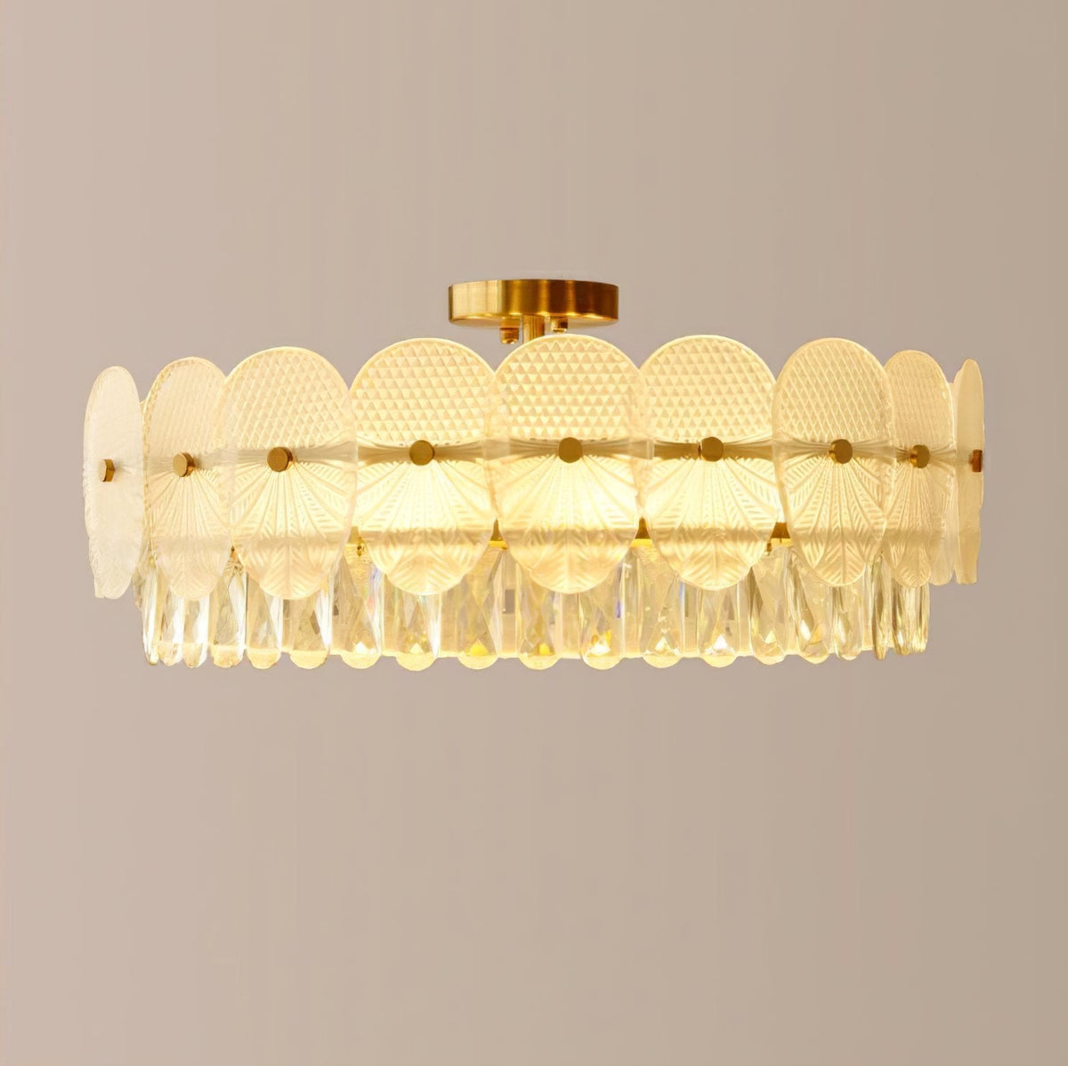 French Retro Crystal Ceiling Lamp