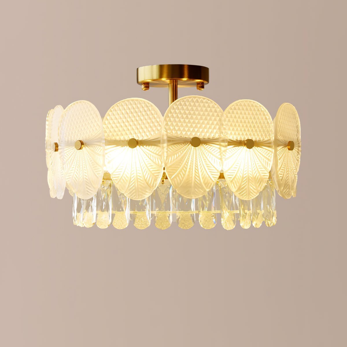 French Retro Crystal Ceiling Lamp