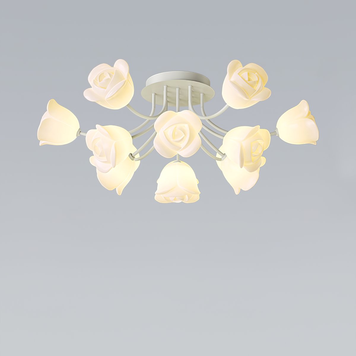 French Romantic Rose Ceiling Lamp