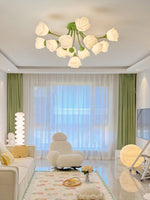 French Romantic Rose Ceiling Lamp