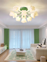 French Romantic Rose Ceiling Lamp
