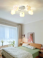 French Romantic Rose Ceiling Lamp