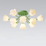French Romantic Rose Ceiling Lamp