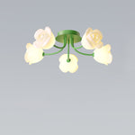 French Romantic Rose Ceiling Lamp