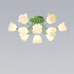 French Romantic Rose Ceiling Lamp