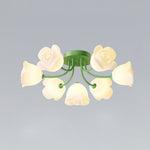 French Romantic Rose Ceiling Lamp