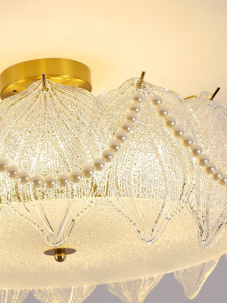 French Style Pearl Glass Chandelier