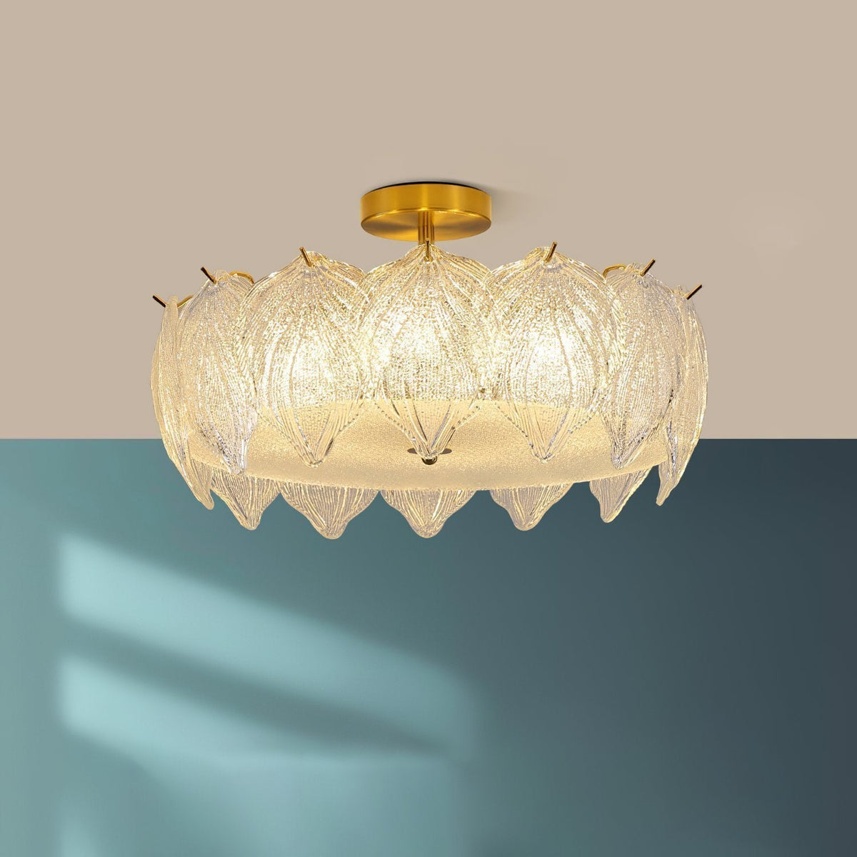 French Style Pearl Glass Chandelier