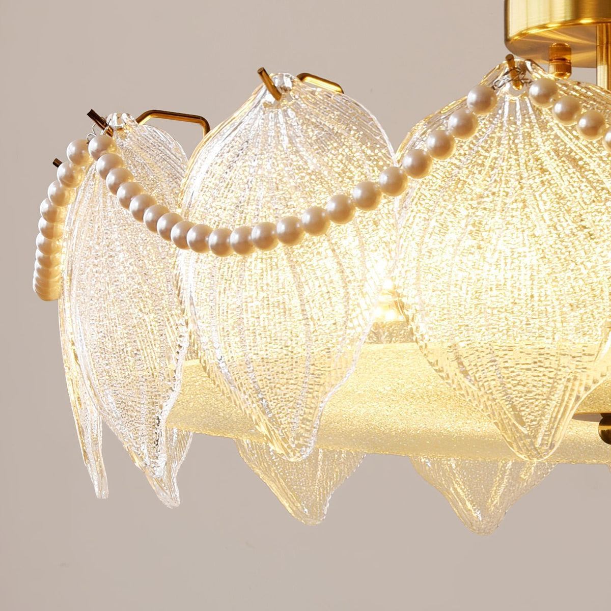 French Style Pearl Glass Chandelier