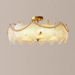 French Style Pearl Glass Chandelier