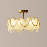 French Style Pearl Glass Chandelier