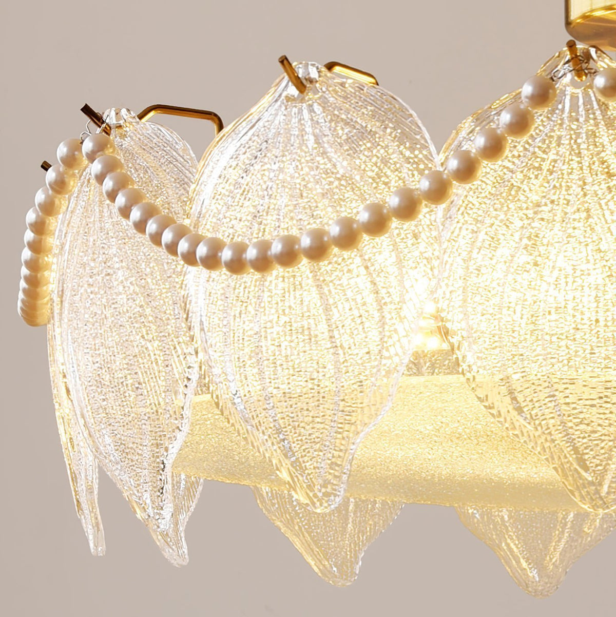 French Style Pearl Glass Chandelier