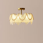 French Style Pearl Glass Chandelier