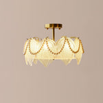 French Style Pearl Glass Chandelier