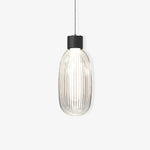 Friso LED Pendant Light – Ribbed Glass Modern Hanging Lamp
