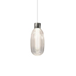 Friso LED Pendant Light – Ribbed Glass Modern Hanging Lamp