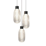 Friso LED Pendant Light – Ribbed Glass Modern Hanging Lamp