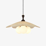 Froselia Pendant Light – Frosted Glass & Walnut Wood Modern Hanging Lamp