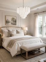 Frosted Glass Cascade Chandelier – Modern Murano Style Pendant Light