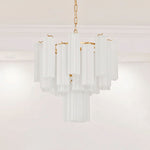 Frosted Mist Glass Tube Chandelier for Modern Interiors