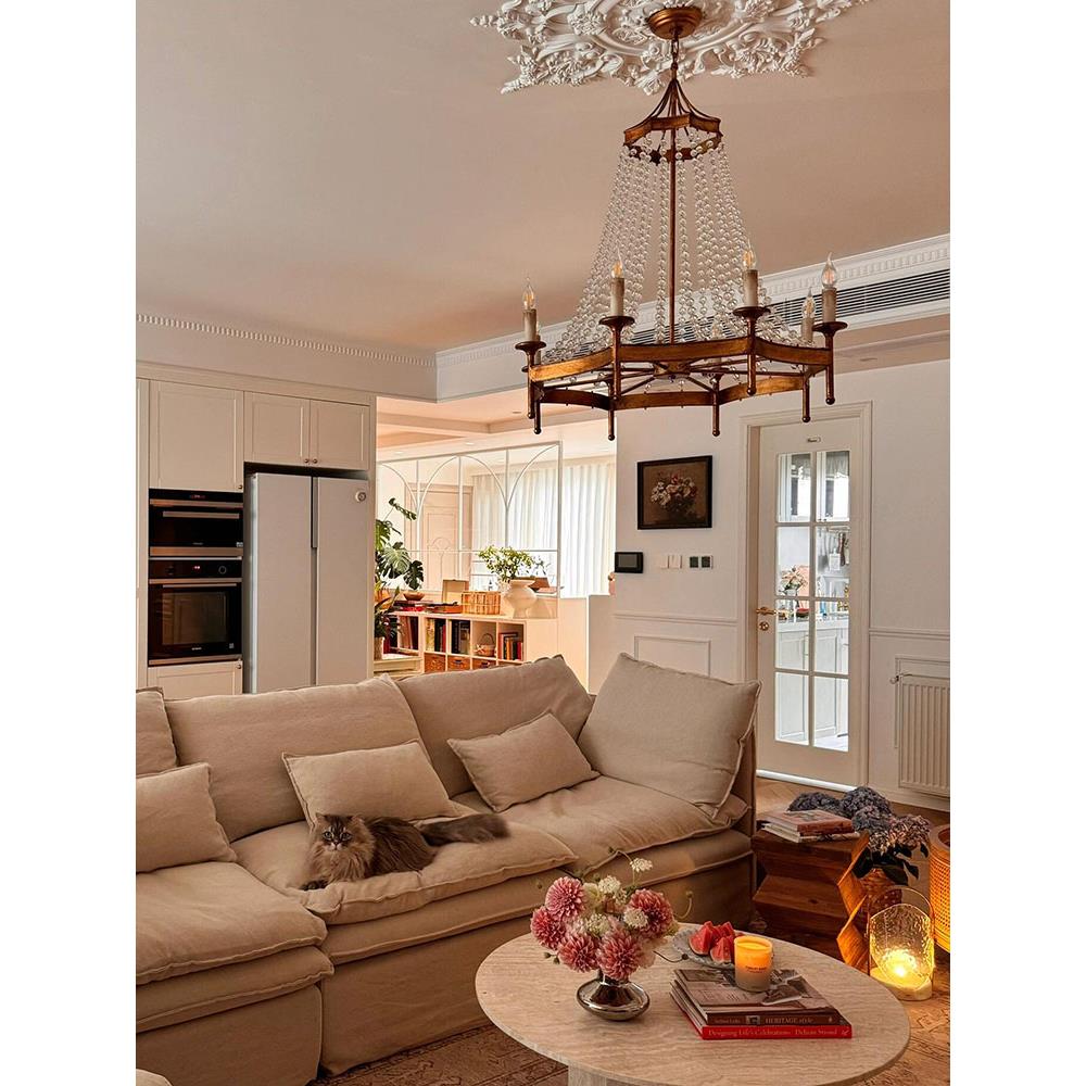 frosted-crystal-bead-chandelier