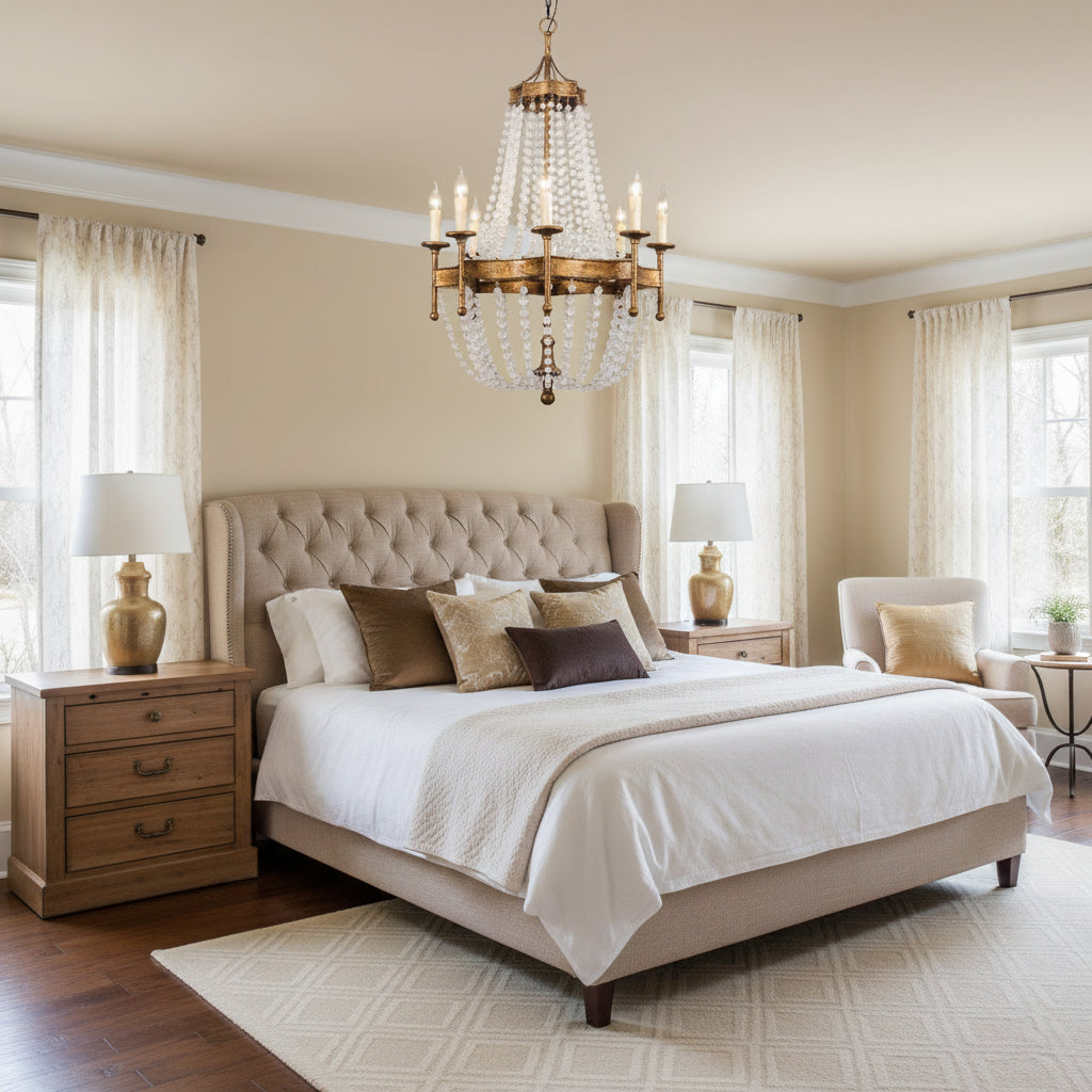 frosted-crystal-bead-chandelier