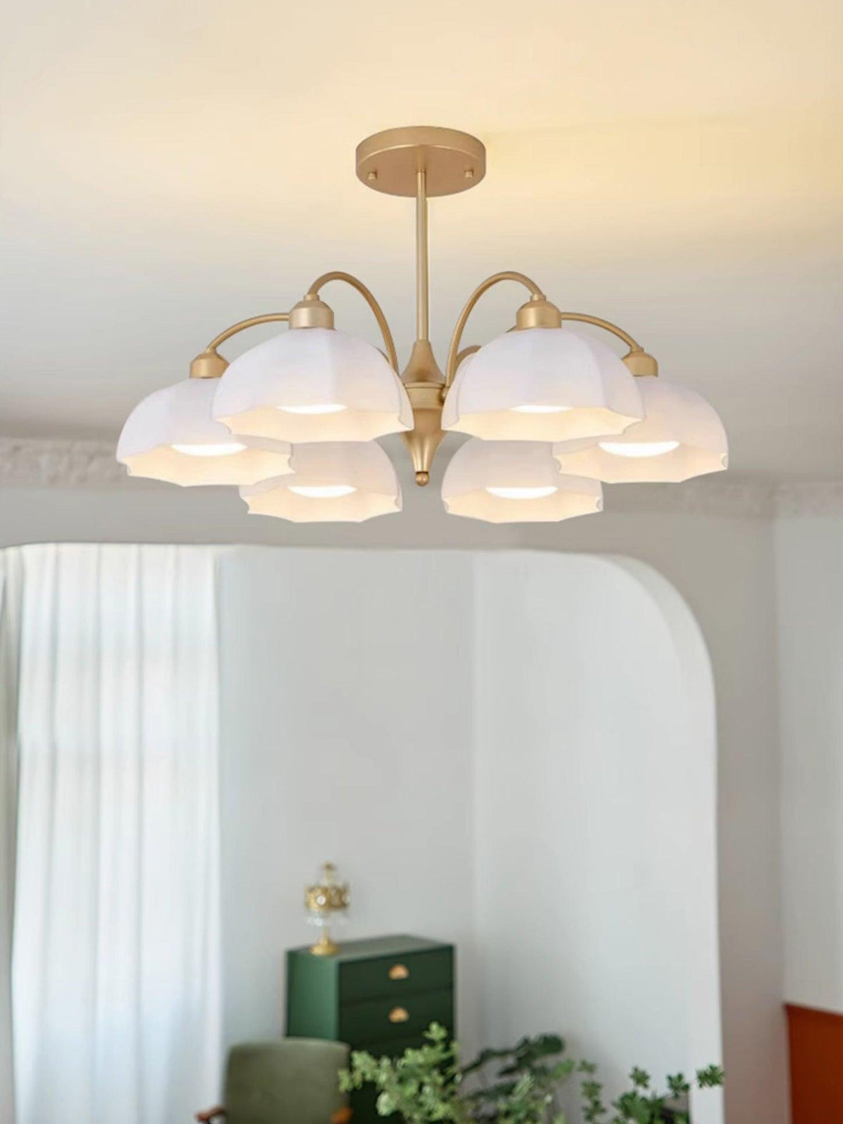 frosted-glass-bell-chandelier