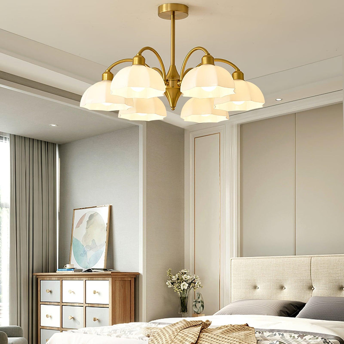 frosted-glass-bell-chandelier