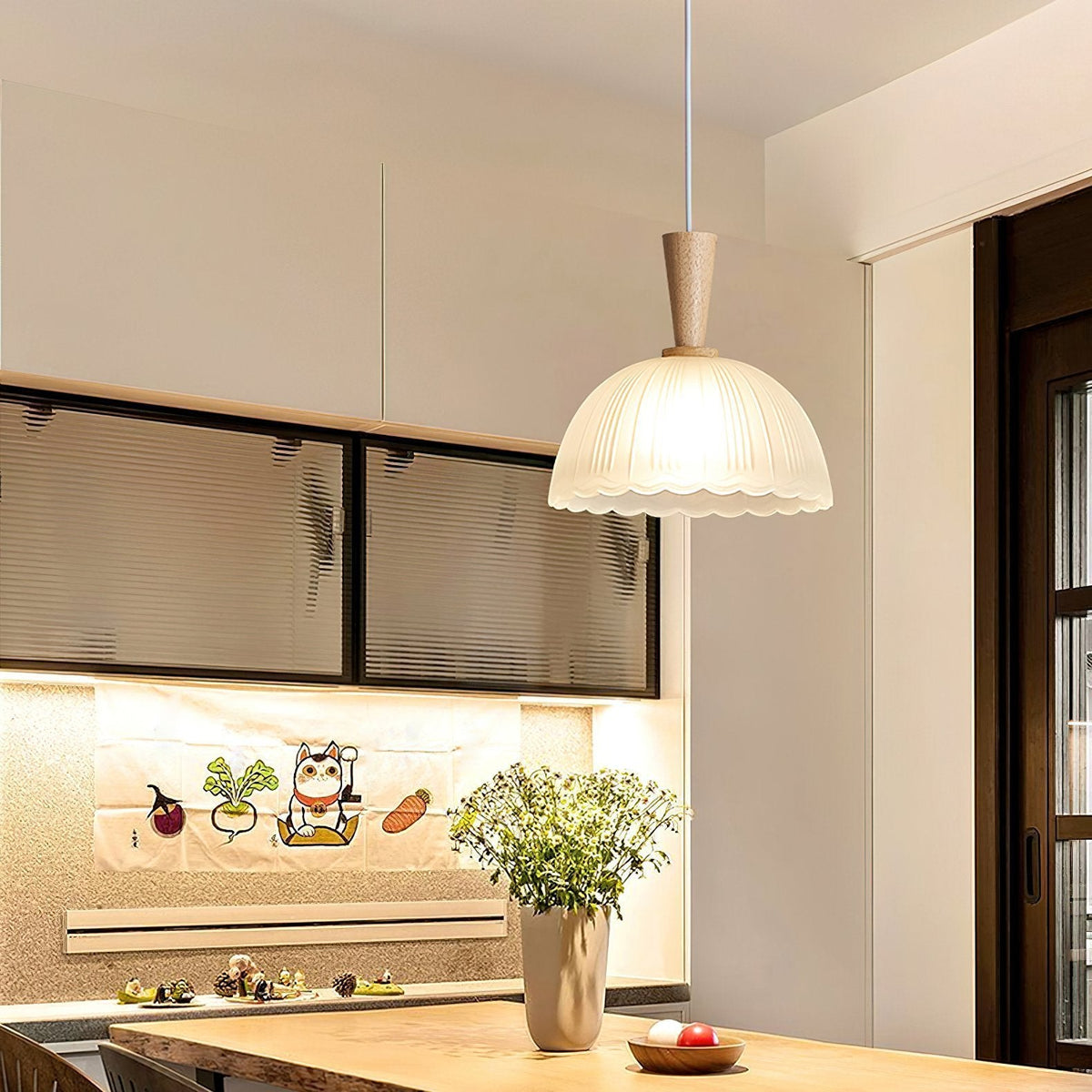 Frosted Glass Bowl Pendant Light
