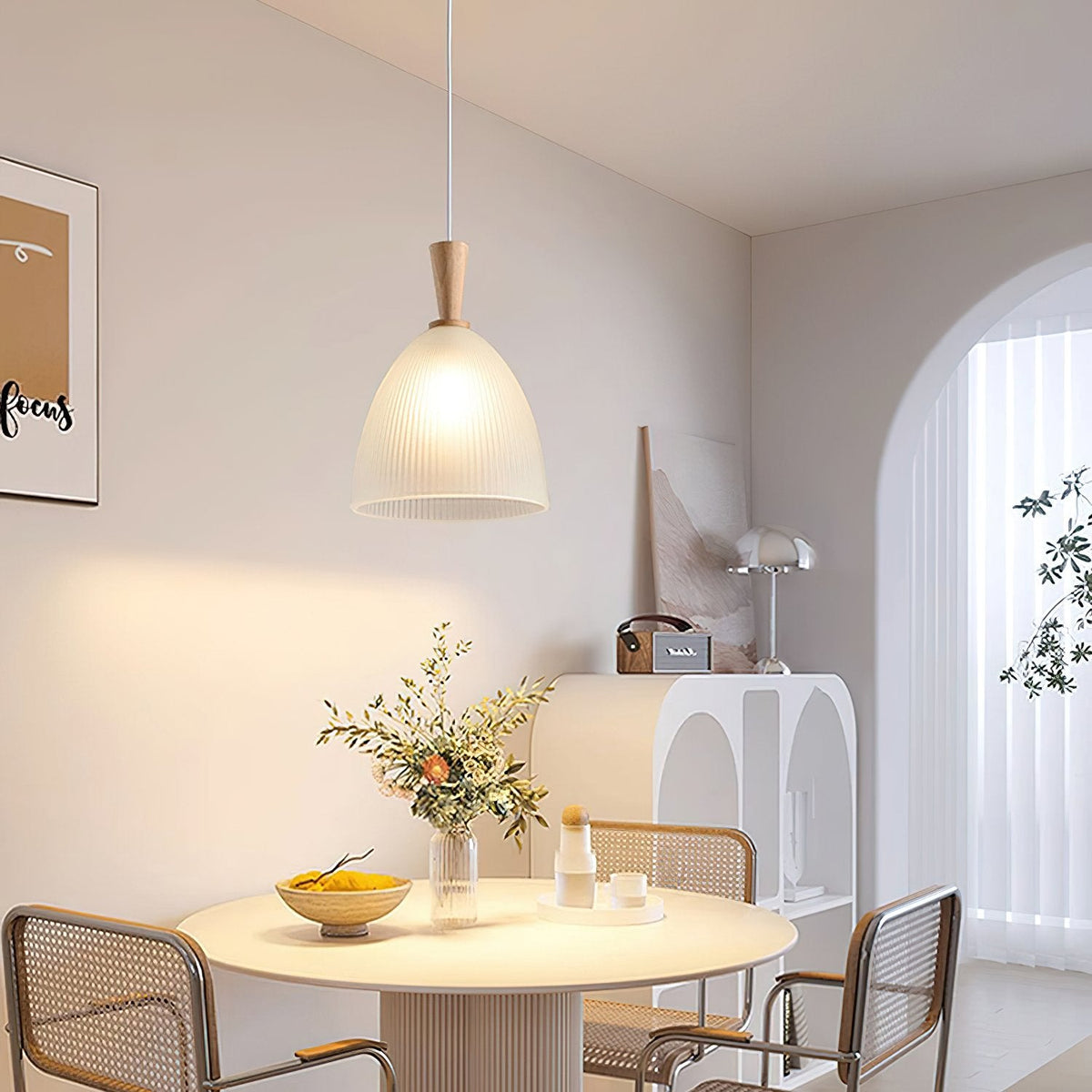 Frosted Glass Bowl Pendant Light