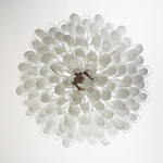 Petals Frosted Glass Chandelier in White | Modern Designer Lighting