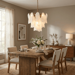 Fuchsia Murano Glass Chandelier with Gold or Chrome Patina Finish
