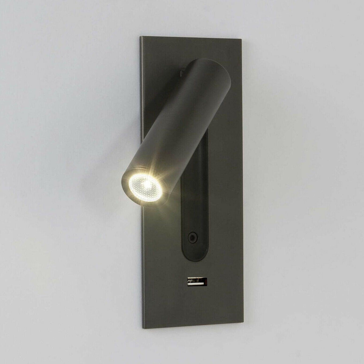 Fuse LED Wall Sconce with USB Charging Port for Bedside and Hallway