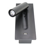 Fuse LED Wall Sconce with USB Charging Port for Bedside and Hallway