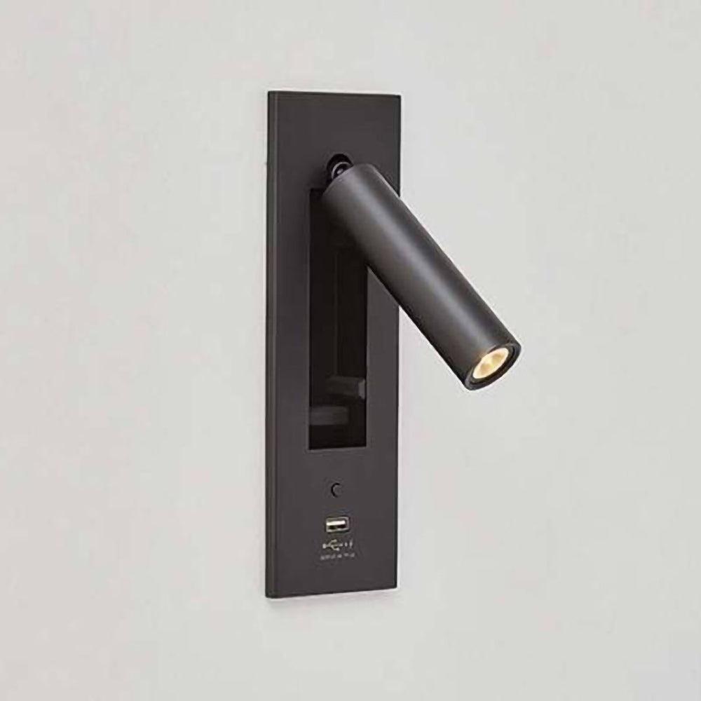Fuse LED Wall Sconce with USB Charging Port for Bedside and Hallway