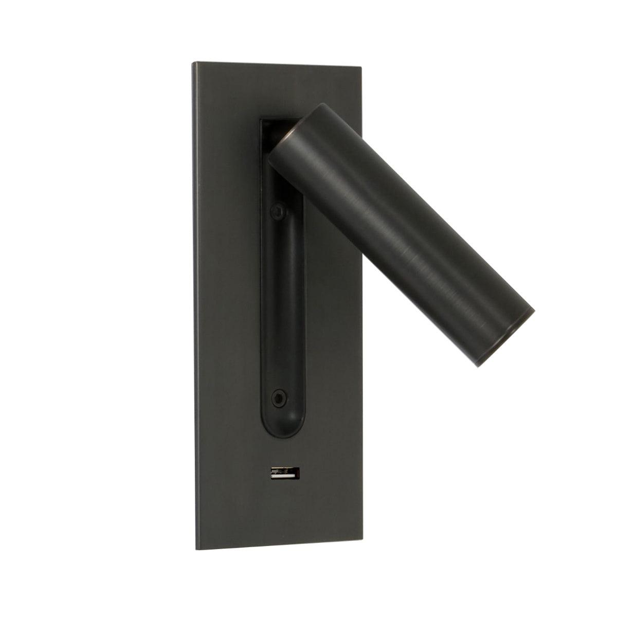 Fuse LED Wall Sconce with USB Charging Port for Bedside and Hallway