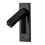 Fuse LED Wall Sconce with USB Charging Port for Bedside and Hallway