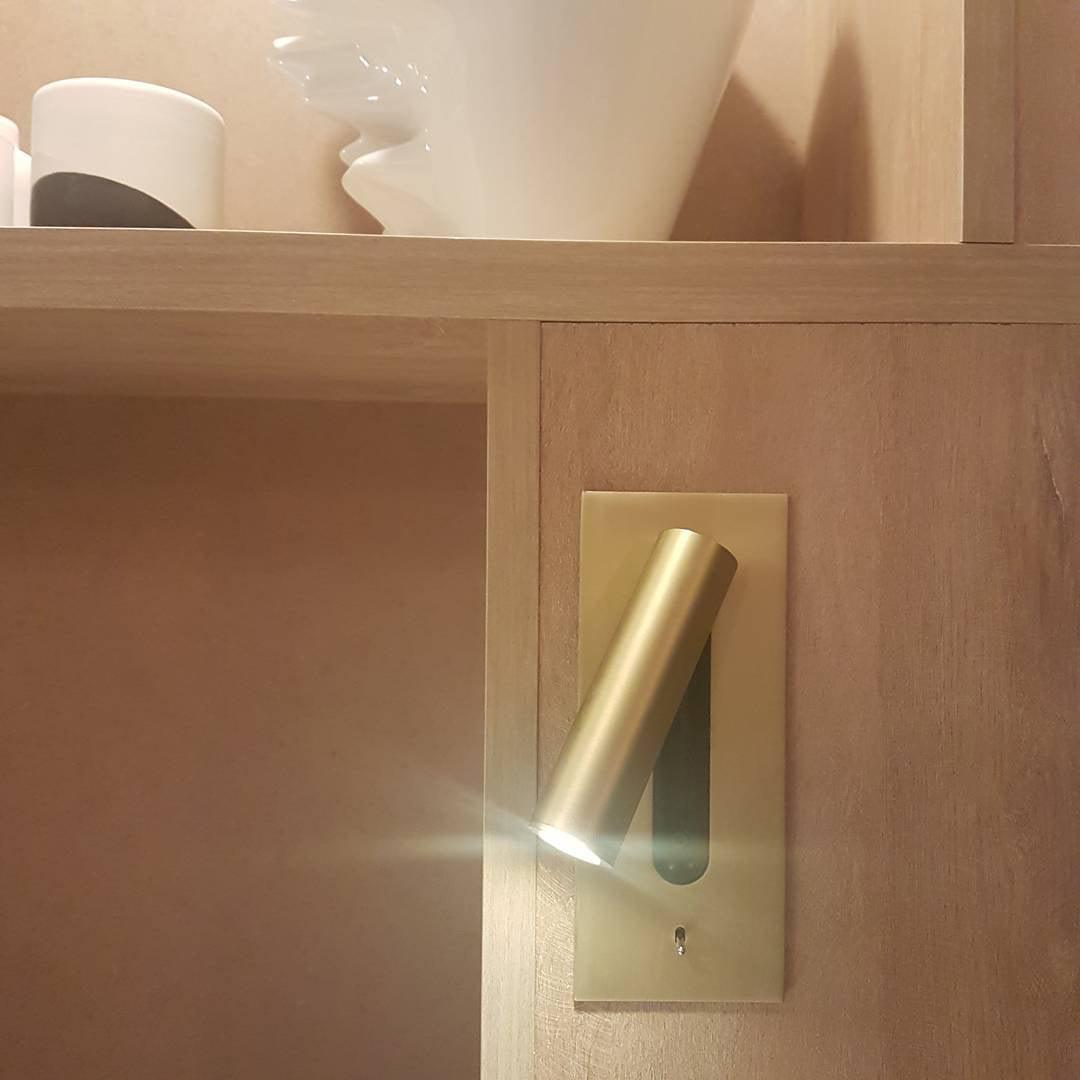 Folded Back LED Wall Sconce for Bedside Reading