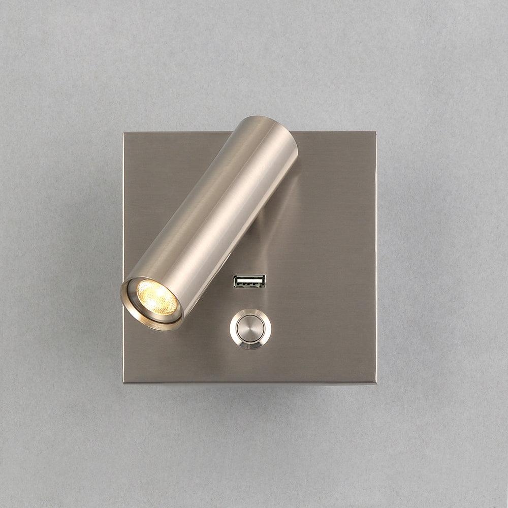 Fuse LED Wall Sconce with USB Charging Port for Bedside and Hallway